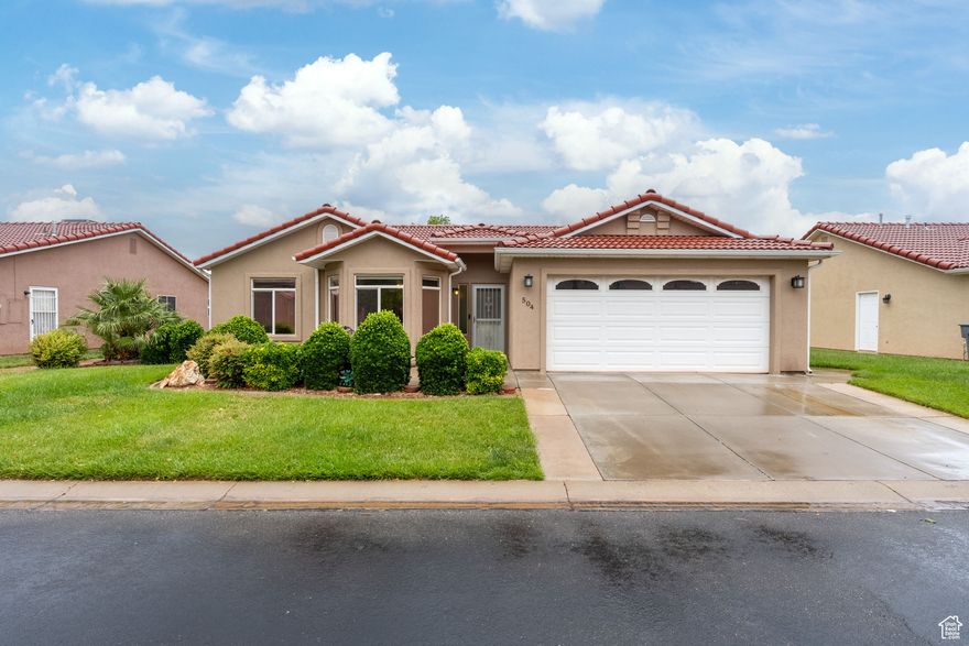 Huge Price adjustment!!!  Move-In Ready Gem! Welcome to maintenance-free, single-level living in one of Ivins' most tranquil communities. This charming 3-bedroom, 2-bathroom home offers a perfect blend of comfort, convenience, and serene surroundings. the private back patio overlooks well-maintained Tennis/Pickleball court ideal for quiet mornings or active afternoons. Enjoy thoughtful upgrades including brand-new carpet, a recently replaced water heater, walk-in closets, and a cozy fireplace. The walk-in tub in main bathroom adds both comfort and accessibility. This home is designed for ease, style, and a peaceful, low-maintenance lifestyle. Located just minutes from Snow Canyon State Park, Tuacahn Amphitheatre, Schedule your tour today! This is NOT A 55+ Community