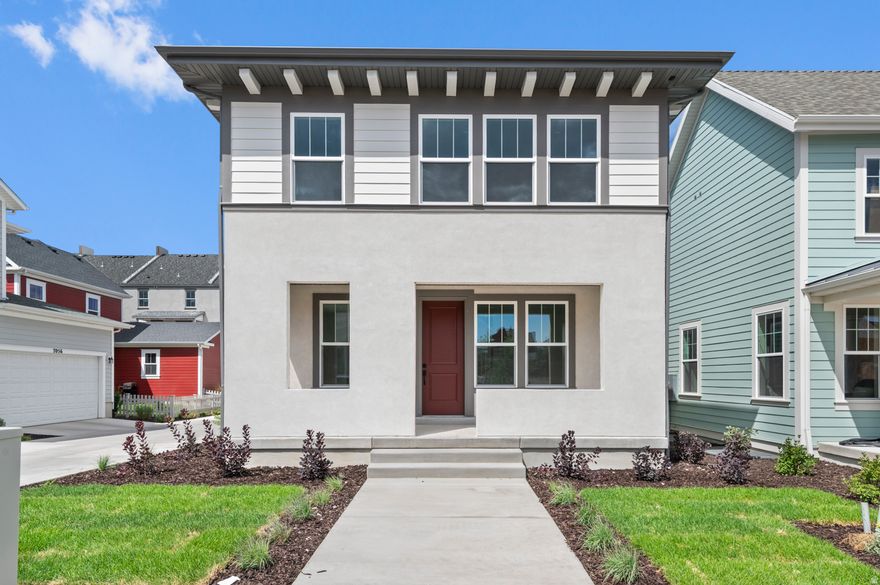 Discover the charm and efficiency of this Lassen Craftsman home! Featuring sleek gray laminate cabinets, durable quartz countertops, gorgeous tile backsplash and stainless steel gas appliances, the kitchen is designed for both function and style. The open-concept layout is grounded by a mix of laminate hardwood, tile, and carpet flooring, enhanced by warm two-tone paint and classic Craftsman-style base and casing. Additional highlights include can lighting, wood railing at the stairway, an energy efficient tankless water heater and Christmas light outlets for added convenience. The owner's suite is a retreat with cultured marble shower surrounds, creating a spa-like finish. Comes fully landscaped and is located in a great Daybreak area surrounded by parks, trails, shopping and more!