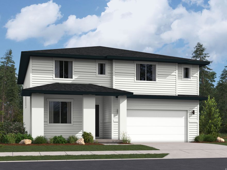 Parkway Fields - 4151- Redwood. Offering up to $20,000 towards closing cost or ask about our rate buydowns when financing through our preferred lender! Estimated completion in June. This home offers 5 bedrooms, 3 bathrooms, a tandem 2 car garage with space for 3 cars, and a full, unfinished basement. The first floor offers a large family room, mudroom, bedroom, full bathroom, dining area, and a kitchen that boasts gray craftsman style cabinets with white quartz countertops and stainless steel appliances, including the refrigerator! Upstairs you'll find 4 bedrooms, including the luxurious owner's suite with walk-in closet and a bathroom with dual vanities. Square footage figures are provided as a courtesy estimate only and were obtained from builder. Buyer is advised to obtain an independent measurement. Interior photos are of same style of home, but not the actual home. Rendering is for illustrative purposes only.