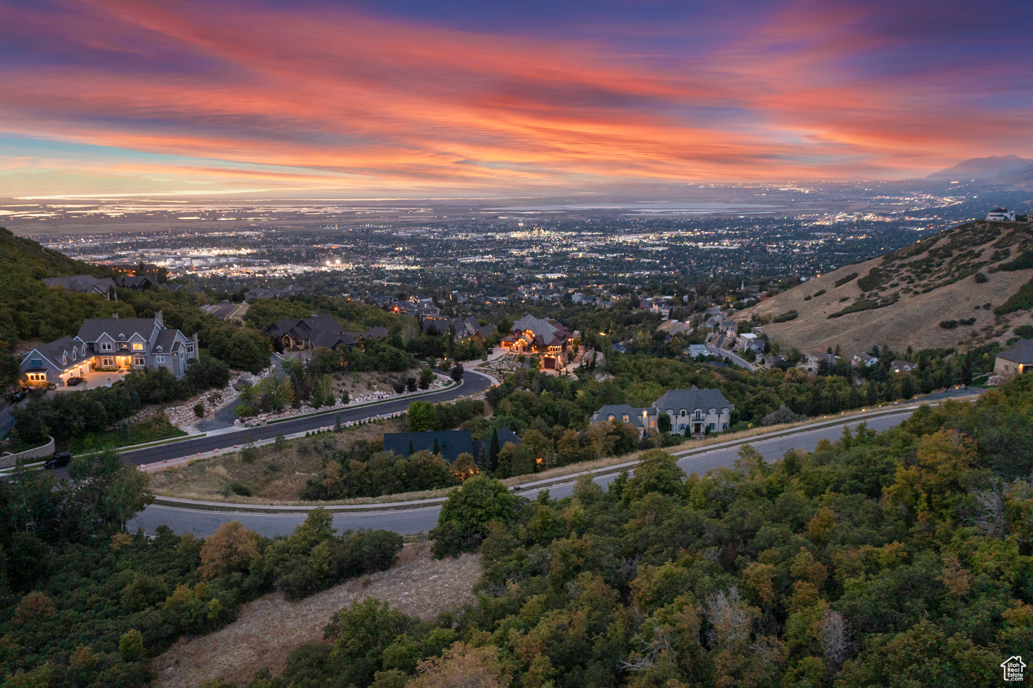 Welcome to your "Dream Land."Perched at the highest point of Bountiful's North Valley, this exceptional property offers a truly unmatched panoramic view-from breathtaking sunsets over the Great Salt Lake to the majestic Oquirrh Mountain range. Even the multi-million-dollar homes that dot your future neighborhood can't rival this vantage point, as their rooflines fall below the sightline from the very ground floor of your future home. Here, you are-quite literally-on top of the world. Nestled on nearly one acre of secluded land, this private lot offers the perfect balance of peaceful privacy and convenient accessibility to shopping centers, top-rated schools, and freeway connections. Bring your architect, stand atop this remarkable promontory, and begin designing something truly lasting and spectacular. acreage to be verified by buyer.