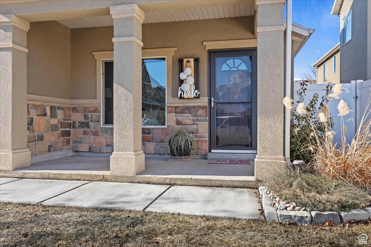 2/16/25 Update: The Homeowner is willing to provide $3,000 towards replacing the carpet. Come view this amazing home in an awesome location w/ easy access to shopping, dining, recreation, I-15, I-84 and Hwy 89. Roof 2020, High efficiency furnace & disposal 2019, water heater 2024. 9 ft. ceilings on main, gas range, solid surface counters, Lots of awesome cabinets and stainless appliances, gas fireplace, jetted tub w/ culture marble surround,  AC. 2 car garage with epoxy floor, insulated garage doors, garage door motor (2019), and hot and cold water spigot in the garage.  Gas fire pit and gas line to Bbq grill in backyard. Sprinkler control can be controlled on app on phone. Additional parking located conveniently in front of house and community, playground is just around the corner. HOA covers front lawn maintenance, snow removal, water, sewer, and garbage. Square footage figures are provided as a courtesy estimate only. Buyer is advised to obtain an independent measurement.