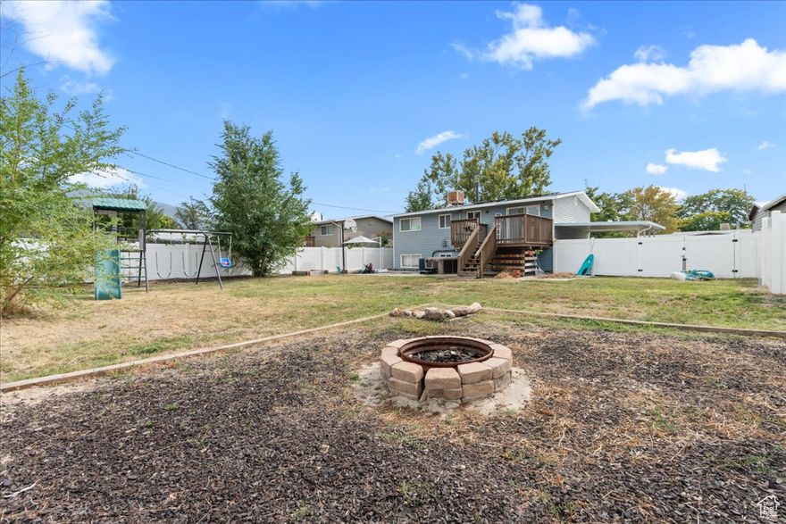 Welcome to this charming Sandy home, perfectly situated on a quiet street with mountain views! Enjoy major upgrades already completed for you - including paid-off solar panels, new central air (2024), new dishwasher (2023), new furnace (2022), and a new roof (2020). The fully fenced yard features a new vinyl fence with double gates (2022)-great for pets, toys, or extra privacy. Inside, you'll love the warmth of the original hardwood floors and a layout ready for your personal touch. Home includes washer, dryer, fridge, and range-just move in and enjoy!    Square footage figures are provided as a courtesy estimate only and were obtained from public records.  Buyer is advised to obtain an independent measurement.