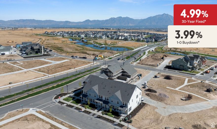 Preferred Lender Promotion Conventional Loan 3.99% for 1 Year and 4.99% the next 29 years*! OR  Receive $20,000 towards closing costs or rate buy-down! Move In Now* The Chloe is a must see layout! Open great room is perfect for Entertaining or Daily Living. Secluded Primary Suite is separated from the additional guest bedrooms. Upstairs features a loft that can be used as an office space. Side by side Laundry Room. UPGRADES Included in pricing! Come take a look today!. Daybreak amenities include, Pools, Gym, Parks, Downtown Daybreak,  Bees Stadium, Trax, Restaurants & More! Interior Pictures are staged similar unit. Finishes and Colors may vary. Buyer and buyers agent to verify all information. RE taxes not yet assessed.*Subject to terms and qualifications.