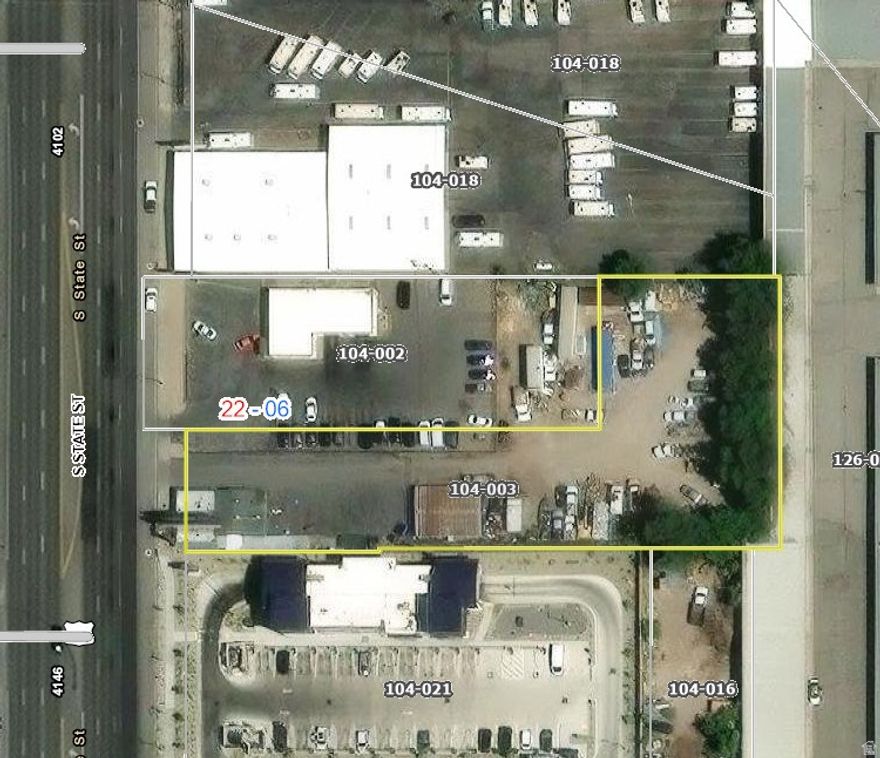 Look no further for a shop with yard.  This property is tucked behind another business and is not directly on State Street. The approximately 1,200 SF metal shop sits on nearly 1/2 acre of property and it's the perfect setup for mechanic enthusiasts or overflow parking for your dealership.  The property has also been used as a tow yard and outdoor storage.  The shop has 2 over head doors, one side door,  bathroom w/shower and connections for a washer & dryer (appliances not icluded). It sits at the front of the back lot, with plenty of space to get the job done, and it can be accessed through a rolling gate at the end of the shared driveway. Square footage and year built figures for the shop are provided as a courtesy estimate only. Tenant/Tenant's Agent is advised to obtain an independent measurement for the building, property, year built, and to verify zoning & its uses.