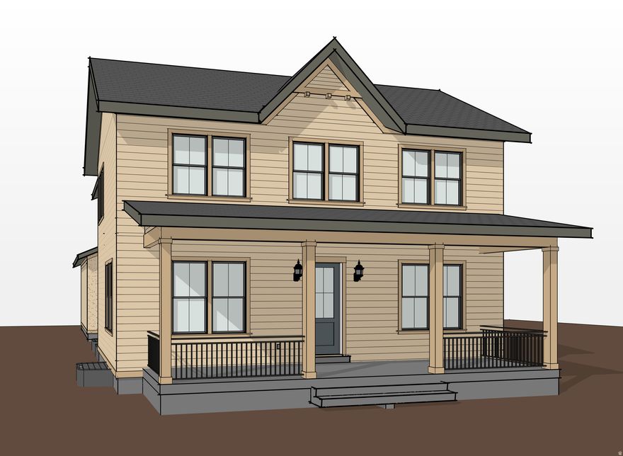 This charming Wildrye Farmhouse offers a modern elegance with beautiful, thoughtful upgrades throughout. The kitchen is a standout with extended height bluff maple cabinetry, quartz countertops, and stainless steel gas appliances featuring double ovens. Pendant lighting above the kitchen island and a stylish tile backsplash add both function and flair. Laminate hardwood, tile, and carpet flooring create a warm and inviting atmosphere, while can lighting brightens the space. The owner's suite features a luxurious freestanding tub and tile surrounds in the bathroom, complemented by bronzed gold hardware. A gas log fireplace adds coziness to the great room, and shiplap accents in the office provide a touch of farmhouse charm. Convenient features include a gas line to the BBQ and dryer, textured walls, two-tone paint, and Loft base and casing throughout. This home combines beauty, comfort, and functionality, making it perfect for modern living.