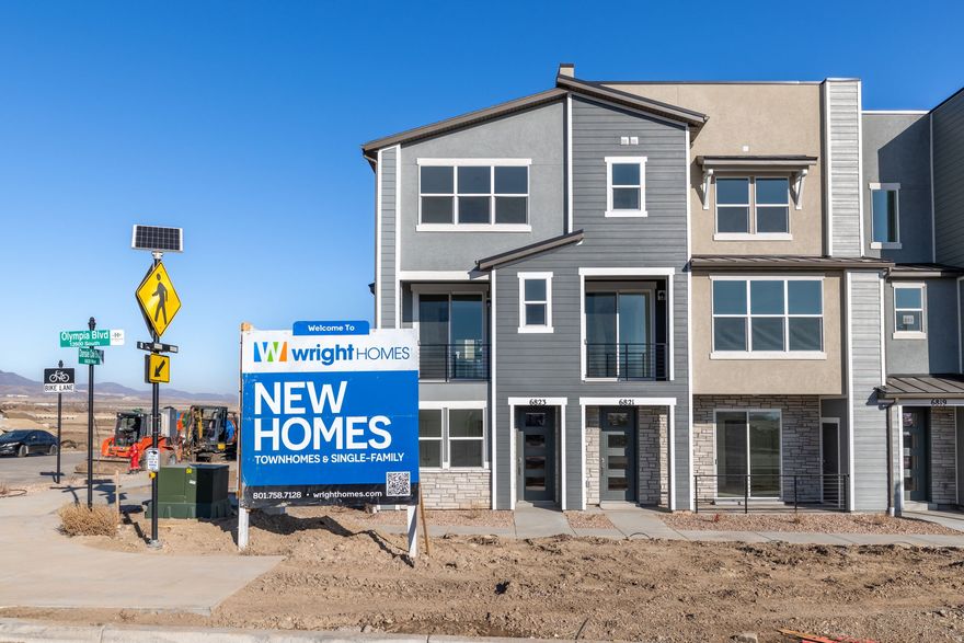 Welcome to Joshua Tree in Herriman, a vibrant townhome community where modern design meets effortless living. The Holland plan at Joshua Tree  a stylish 3-story townhome featuring 3 bedrooms, 3.5 baths, and 1,730 sq ft of thoughtfully designed living space. Enjoy modern finishes like quartz countertops, stainless steel appliances, and 9' ceilings, plus a private deck. With energy-efficient features, a spacious primary suite, and landscaping maintained by the HOA, this home blends comfort, convenience, and low-maintenance living in the heart of Olympia.