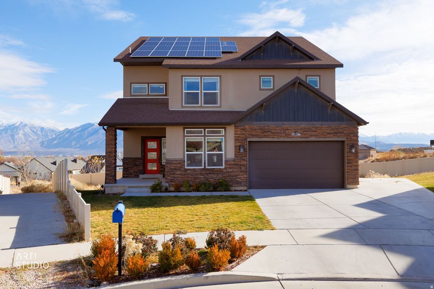 Spacious 3-Story Family Home, Stunning Views! 6-bedroom, 3.5-bathroom 4,000+ sq. ft. of bright, open living space with fantastic views from every window. Quiet cul-de-sac location with no backyard neighbors ever & direct access to walking trails. Main level living and family rooms, plus a gorgeous kitchen with granite countertops, gas range, huge 8 seating island, large pantry, & generous dining area. Upstairs levels have spacious bedrooms & a loft/office space. Great storage throughout all levels.  Unfinished daylight walkout basement, partially framed & plumbed for a bathroom & ready to finish your way. Relax on the back deck with sweeping mountain & city views. Enjoy the private, partially fenced backyard & solar panels for low utilities. Close to great schools, shopping, recreation, & public transit. Exceptional Home, Exceptional Location!