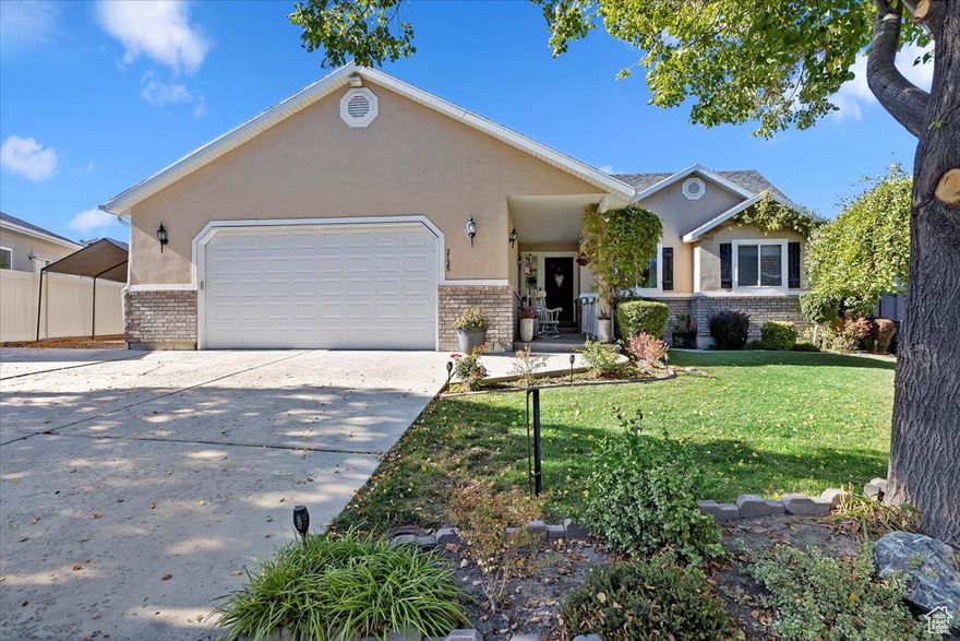 Welcome to your new home!  This 4 Bedroom 3 Bathroom home in the Ranches of Eagle Mountain has been meticulously cared for. Gather the family in the open concept living area, with custom touches throughout. Gorgeous custom window coverings and vaulted ceilings with wooden beams.  You'll love cooking on the new butcher block counter tops with plenty of seating for the family to share a meal.  There's room to grow with a 2 rooms downstairs and a brand new full bath. Entertain outside under the massive covered deck.  Life is great in The Ranches with biking, hiking and plenty of Equestrian Trails, The Ranches Golf Club, Mountain Ranch Bike Park, City Park and Splash Pad just minutes away.  You're going to love this home as much as we do!
