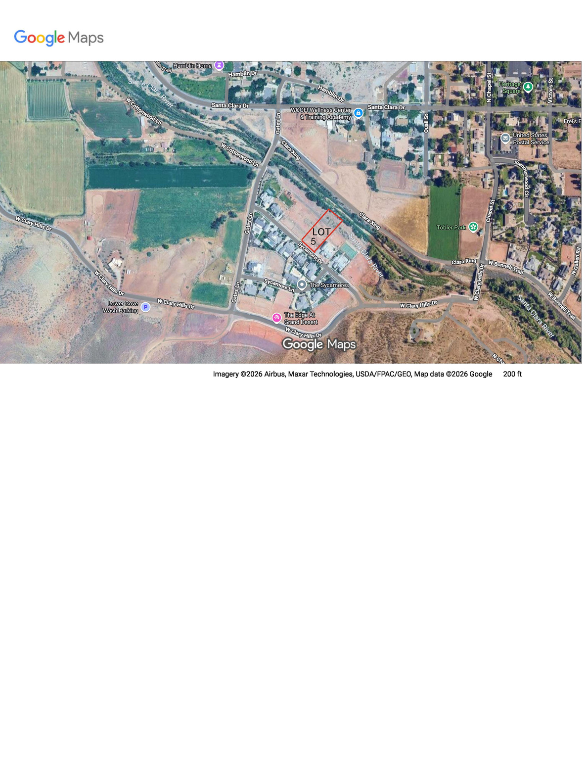 THE SYCAMORES AT SANTA CLARA PHASE 1A - Land