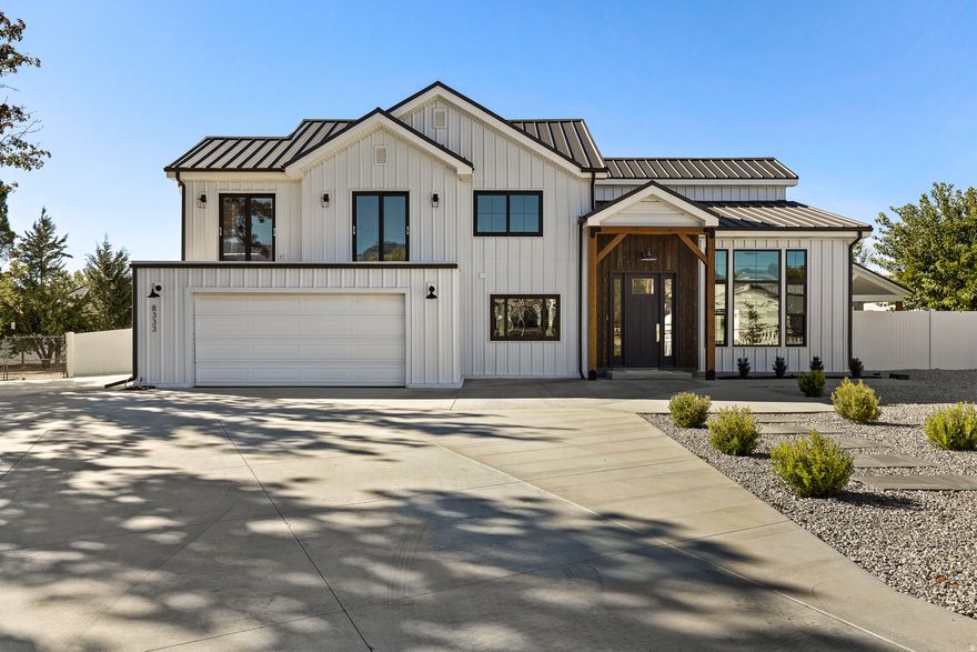 Rare .76-acre Diamond Valley estate on a cul-de-sac with horse privileges, across from Diamond Valley Park. This extensively remodeled home at 4,500 feet elevation sits just 9 miles north of St. George with temperatures 10-15 degrees cooler year-round. 5 bedrooms, 3.5 bathrooms, LVP floors, custom herringbone tile, and chef's kitchen with Thermador appliances and oversized island. Detached casita offers complete independence with a full kitchen, living room, bedroom, bathroom, and mini-split AC/Heater- perfect for guests or rental income. Saltwater pool and spa with automatic cover, covered patio, second-floor deck, built-in BBQ, multiple fire pits, raised garden beds, mature fruit trees, and chicken coop. 2-car attached garage and a detached 5-stall garage that includes RV bay with 220V power and large attic storage. Separate gym/tack shed building. Fully fenced and enclosed. Major upgrades the past 4 years: new metal roof (2021), new septic system (2022), 80%+ plumbing replaced, 50%+ electrical, all new windows/doors, 400-amp electrical service, new steel siding & more. Diamond Valley Elementary STEAM school nearby with Spanish Dual Immersion. Minutes to Snow Canyon State Park, under an hour to Zion National Park.  Occupied, shown by appointment only to pre-qualified buyers. *All information is deemed reliable but not guaranteed, buyer to verify all.