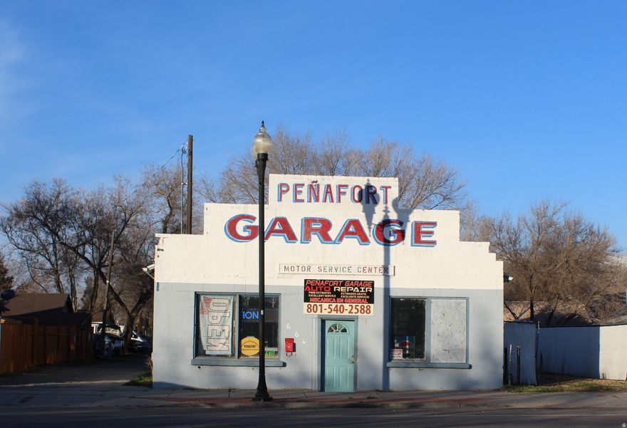 Currently being used as a car repair shop.