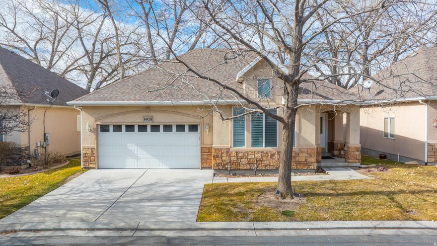 Yes, it's close to Hale Centre Theatre. No, you won't hear the curtain call from the backyard-this Cascade Park rambler keeps things civilized.  Located in the secure, gated Cascade Park community, this well-kept rambler offers low-maintenance living with yard work and snow removal included, plus a community pool just outside your front door.  Inside, vaulted ceilings and a bright, open layout make the main living areas feel spacious and comfortable. The main floor includes a primary suite with a walk-in closet and its own laundry hookups, along with a home office-perfect for remote work, quiet study, or closing the door and pretending you're working.  The finished basement provides a large family room for movie nights, game nights, or guests, along with a generous storage room. A covered deck overlooks the neighboring park and offers a quiet place to relax.  Conveniently located next to Dewey Bluth Park with pickleball and tennis courts, trails, and a playground, and near Sandy Dog Park, TRAX, South Towne shopping, Hale Centre Theatre, Jordan Commons, and America First Field. RV parking spaces available for rent within the community.