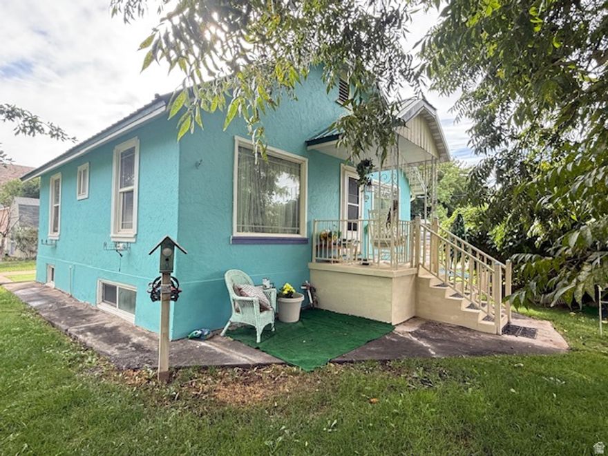 Come see this unique cottage style home with 3 bedrooms 2 bathrooms, basement entrance and additional space. This corner lot yard features open space with fruit trees and more. Buyer to verify all information.