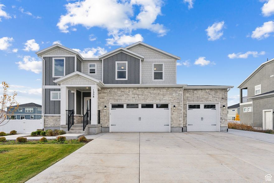 Gorgeous like new home on a quarter acre corner lot with mountain views! No need to build just move right in! This home features a great open floor plan on the main level with a large great room with fireplace and tons of windows to enjoy the views of Mt. Timpanogos! Amazing kitchen with large island, two ovens, and gas range and nice sized pantry! Upstairs is a loft area, 2 guest bedrooms and large shared bathroom and spacious primary suite with views and awesome bathroom with glass shower and large tub.  Then downstairs is a full kitchen, living room,  one bedroom and full bathroom with its own private entrance and fenced off patio and yard! Perfect to rent out short or long term or for guests to use when visiting.  The 3-car garage has a wall in between the 2-car side and 1-car side so if you do rent out the downstairs they get a private garage space.  The large backyard has a dog run area and 2 patios.  This home is close to the many schools and only 12 minutes to new East Village at Deer Valley and Jordanelle Reservoir.  30 minutes to Park City and 15 minutes to Sundance Resort.  The Heber Valley is an outdoor oasis, and this is the perfect home base!