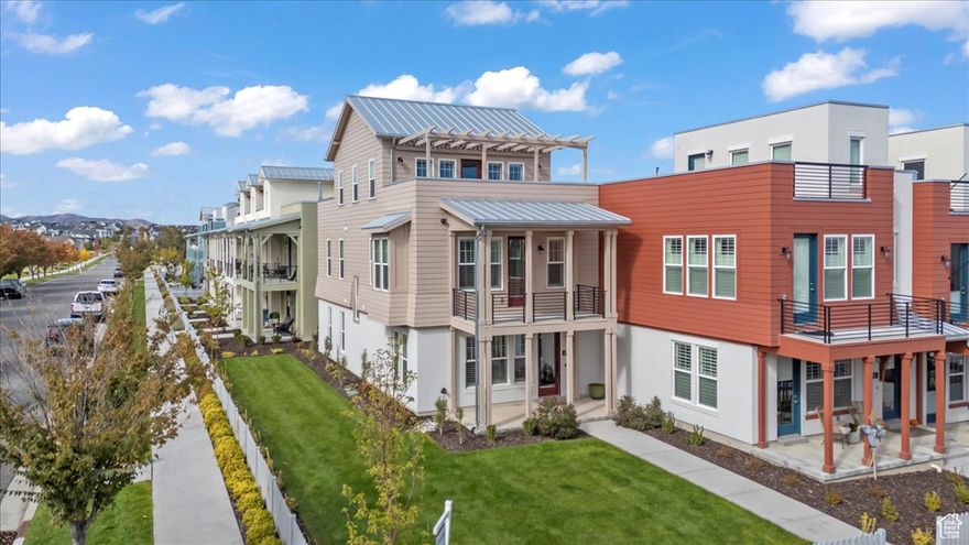 ~Property Description~ This row-end townhome in Marina Village was constructed in 2024 by Ivory Homes. Featuring three bedrooms and two and a half bathrooms, the property is conveniently located near the Oquirrh Lake boat launch and has been enhanced with $20,000 in upgrades, including plantation shutters throughout, stainless steel appliances, front-load washer/dryer and epoxy flooring in the garage.  ~Exceptional Living and Entertaining Spaces~ The third-floor family room and two rooftop decks create an inviting environment for entertaining guests. With abundant outdoor living space, residents can enjoy a large fenced yard that requires minimal maintenance.  ~Prime Location and Lifestyle~ Situated just steps from SoDa Row and only minutes from Downtown Daybreak and The Ballpark at America First Square, this home places you at the heart of trails, dining options, and lake access. The location and amenities make this property suitable for every stage of life.