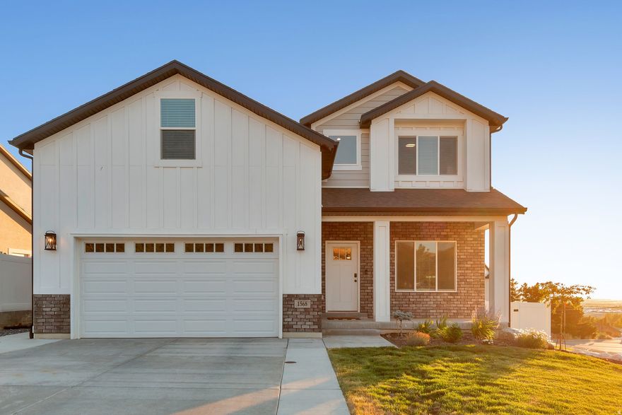 Built in 2022, this beautifully maintained residence offers the perfect blend of modern style, comfort, and small-town charm. Every detail has been lovingly cared for, keeping that fresh, "new home" feeling. Step inside to an open-concept main level the kitchen featuring sleek stainless steel appliances, an elegant brick backsplash, and upgraded soft-close cabinets and drawers. The spacious dining and living areas flow seamlessly together, creating the perfect space for family gatherings and entertaining guests. generously sized bedrooms, each with stunning views, plus a versatile loft area-ideal for a home office, reading nook, or playroom.  Square footage figures are provided as a courtesy estimate only.  Buyer is advised to obtain an independent measurement.
