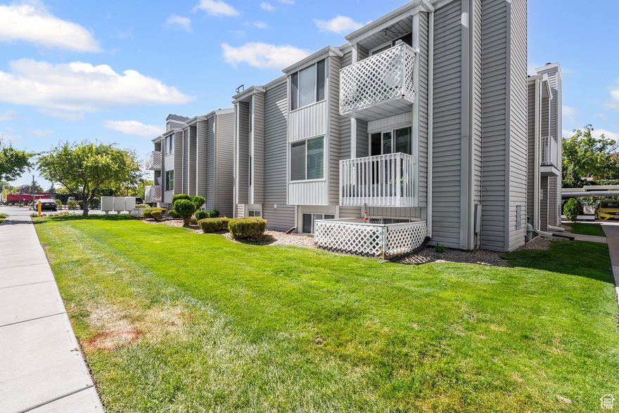 This exceptional Murray condo is a fantastic find, offering both value and convenience. Featuring 2 bedrooms, in-unit laundry, and a full bathroom-rare features at this price point-it truly stands out. The open living and dining areas are filled with natural light, creating a bright and spacious atmosphere, and a private balcony off the living room provides the perfect spot for morning coffee. The living room also includes a fireplace and convenient built-in bench storage. Both bedrooms are equal in size with generous closet space. This blank canvas is move-in ready, making it a great rental opportunity or perfect to customize to your style. The location is unbeatable-just minutes from grocery stores, dining, parks, Fashion Place Mall, and Mick Riley Golf Course, with quick access to I-15 and I-215 for an easy commute or mountain getaway. Covered parking is conveniently close to the unit, and residents enjoy community amenities including a pool and playground. A perfect choice for first-time buyers or investors alike.
