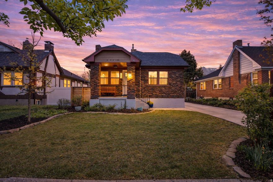 Featured on ABC 4 Real Estate Essentials Sunday at 4:30 PM. This charming 4 bedroom brick rambler is tucked away in a quiet neighborhood just minutes from BYU and within walking distance to downtown Provo. With stunning mountain views, classic character, and an unbeatable location, this home offers the perfect mix of charm and convenience. Inside, you'll find original hardwood floors, a beautiful brick fireplace, updated windows, new carpet, and numerous major updates that offer peace of mind, including a tankless water heater and water softener (2021), new water line (2022), new driveway (2022), new fence (2022), 12x16 shed (2022), garbage disposal (2023), and electrical panel upgrade (2023) with 240V plugs ready for a hot tub or sauna. The main level features two bedrooms, a full bathroom, and an open concept living and dining area. Downstairs offers a spacious family room, two additional bedrooms, a separate bathroom, and great potential for a future mother in law apartment or basement rental, complete with a separate entrance and private living space. In an approved ADU area. Step outside to a fully landscaped, secluded backyard perfect for relaxing or entertaining. Located just minutes from Provo Canyon, you'll enjoy easy access to fishing, hiking, biking, camping, boating, and world class skiing, all within about 30 minutes.Square footage figures are provided as a courtesy estimate only.  Buyer and buyers agent are advised to obtain an independent measurement and verify all listing information.