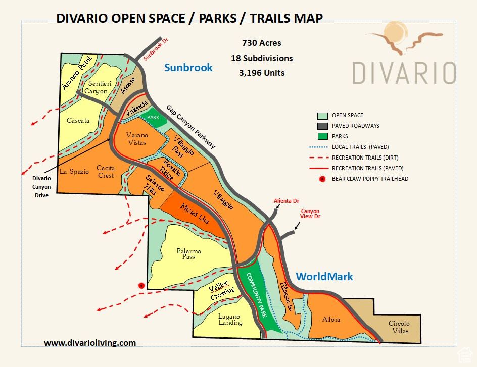 CECITA CREST IN DIVARIO - Land