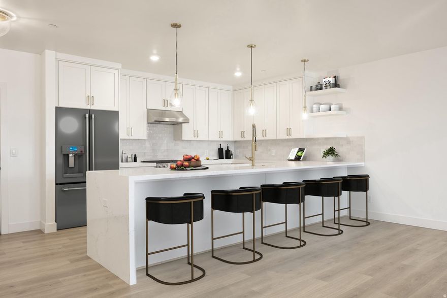 Discover effortless urban living at Apollo Square Condos in the heart of downtown Holladay. Now offering move-in ready, meticulously-designed luxury residences. These condos offer single-level living, open floor plans, natural light, and amazing views of the surrounding mountains and valley. Each unit boasts designer finishes, private outdoor spaces, and spacious kitchens. The complex offers secure underground climate-controlled parking, elevators, and ample storage, ensuring your comfort and peace of mind. Enjoy living in the vibrant Holladay City Village, where everything is within walking distance, including dining, shopping, grocery, food trucks, coffee shops, bakeries, post office, and entertainment. When you're ready to relax or gather with friends, head up to the rooftop patio, complete with a fire pit, BBQ, TV, gazebo, and lounge area and soak in the 360 degree views of the mountains and Salt Lake Valley. Make Apollo Square your new home and enjoy the best of urban and mountain living with lock-and-leave convenience!