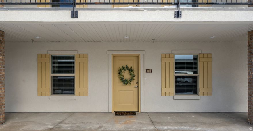 Only ground-floor unit currently available! this like new 2 bed, 1 bath condo offers comfortable, low-maintenance living in a highly convenient Orem location. Featuring an open-concept layout, in=unit laundry, dedicated parking, and access to a community pool.  This home is ideal for first time buyers of investors.  Located just minutes from UVU, BYU, shopping, dining, and with quick and convenient access to I-15.  Move-in ready and perfectly situated near everything you need.