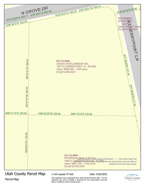 Tiny photo for 1531 N CHERRYPOINT LN #6, Alpine, UT 84004 (MLS # 2108054)