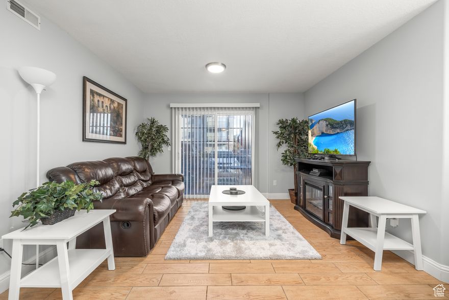 Well-maintained 3 bedroom, 2 full bath, main level condo. The large master bedroom includes its own private bathroom and walk-in closet. Located in a quiet area with easy access to the freeway and shopping malls. Recently painted, new water heater 2024. Square footage figures are provided as a courtesy estimate only and were obtained from county records . Buyer is advised to obtain an independent measurement. Listing agent is related to seller.