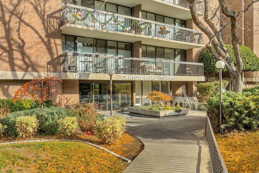 Enjoy the best views of Salt Lake City and the Wasatch Mountains, all while living within walking distance of all the attractions SLC has to offer. This beautifully updated two bedroom, two bath condo has newer kitchen fixtures, cabinetry, crown molding, plantation shutters and a new HVAC system. Your HOA fee  pays all utilities except Cable TV & Internet which can be obtained through Xfinity. Google Fiber is in the building. This condo comes with it's own storage unit and two garage parking spaces. No Pets Allowed!