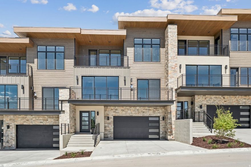 The new Klaim townhomes feature 88 expertly designed 3 to 4 bedroom floorplans overlooking the Jordanelle Reservoir. Each featuring an expansive layout with a 2-car garage; a sliding glass wall that allows residents to experience the breathtaking views; and a modern, timeless design throughout. With approximately two thirds of the land preserved as open space, the Klaim Townhomes provide residents access to miles of trails in which to walk, run, hike, and bike. Model open daily. Buyer to verify Info