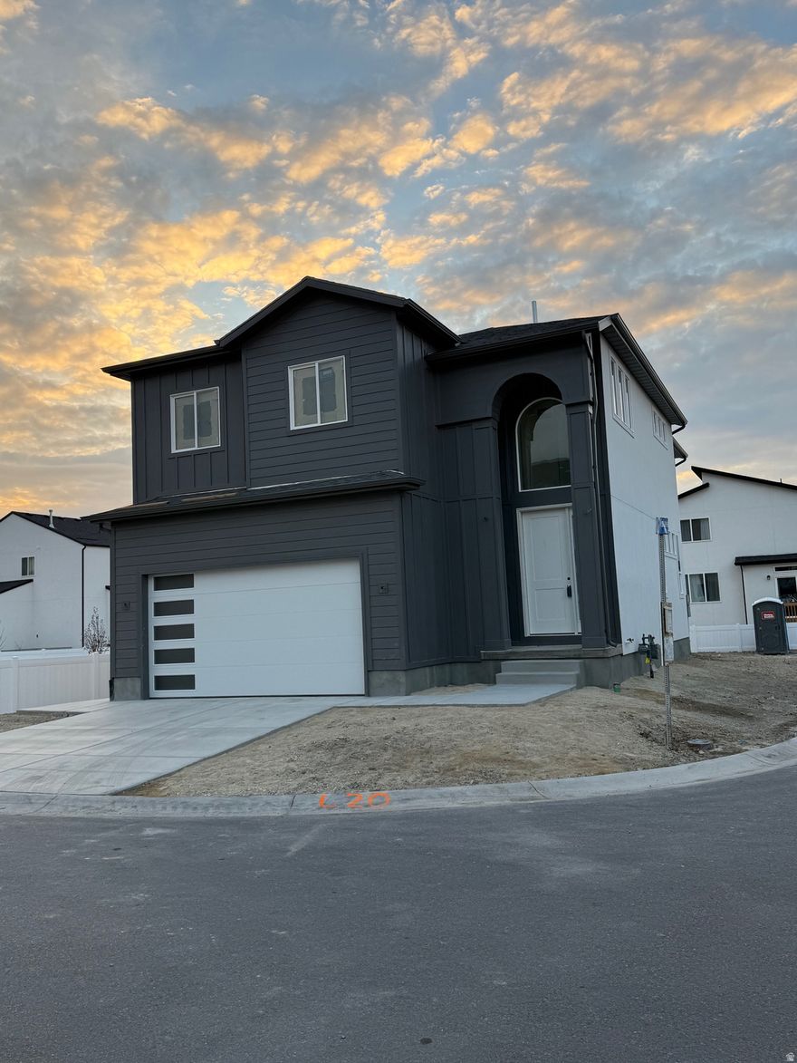 Great new custom built home in Draper. Rasmussen Farms is located close to everything needed to enjoy life. Uniquely situated on a dead end street with off street parking options. Construction on this one of a kind home is nearing completion and is ready for the final touches. Walk out basement, tall ceilings, open and spacious main floor and large primary bedroom suite with more than ample storage.