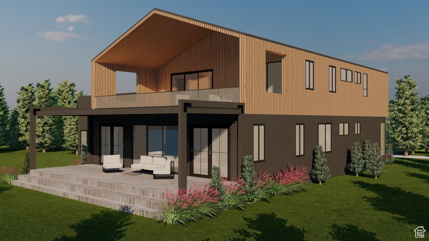 Developer incentive of 5% of first home sale. Call for details. This stunning modern residence offering over 3,100 sq. ft. of beautifully designed living space. This 4-bedroom, 3.5-bathroom home features a thoughtful open-concept layout with warm designer finishes and abundant natural light. The main level boasts a spacious living room with expansive windows, a sleek kitchen with a large island plus an adjoining dining area perfect for entertaining. A private guest suite with ensuite bath is tucked away on the first floor, while a mudroom, walk-in pantry, and oversized 2-car garage plus RV Garage add everyday convenience. Upstairs, the primary suite offers a spa-inspired bath with soaking tub, walk-in closet, and direct access to a private balcony retreat. Two additional bedrooms, each with generous storage, and a dedicated study complete the upper level. Stylish details such as natural wood cabinetry, designer lighting, and a seamless indoor-outdoor flow make this home both functional and elegant.