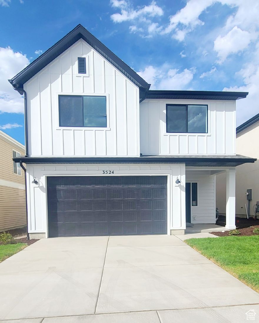 **Open House:  Please stop by the model home first. **Welcome to one of Alpine Homes' most popular floor plans  The Farmhouse Poplar. Created to offer a little extra space for those who need it, this home features 4 spacious bedrooms, including a luxurious primary suite complete with a generous walk-in closet. The laundry room is conveniently located in the upstairs, making it perfectly situated near all bedrooms. **The main floor's upgraded standard features include 9-foot ceilings, elegant quartz countertops in the kitchen and bathrooms, and soft-close cabinets and drawers throughout. Durable and easy-to-maintain LVP flooring extends through the main floor, bathrooms, and laundry room. **Front yard landscaping, including sprinklers, is included. Perfectly located in the heart of Roy, you'll enjoy easy access to schools, shopping, restaurants, Hill A.F.B. and I-15 for a smooth commute. Photos may include renderings or images of a similar home. Final construction details may vary. Contact the listing agent for current promotions and more information.