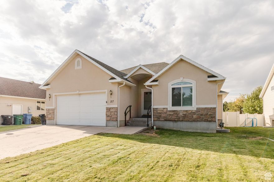 Charming Brick Rambler on Spring Creek Parkway in Providence, UT. This well maintained brick rambler boasts a host of upgrades. Enjoy the open floorplan with comfort and division from living space to sleepingplaces. Step inside to discover a bright and spacious floor plan with the primarybedroom and laundry room conveniently located on the main floor and a family room upstairs and downstairs. The basement family room has a dry-bar for additional eating space. The well-appointed kitchen features beautiful quartz counter-tops, a deep sink, pantry, dining area, and a versatile oven that accommodates both gas and electric cooking. With walk-in closets in a few of the bedrooms, storage rooms in the basement, and plenty of linen and coat closets, you'll find ample storage space throughout. Central air conditioning ensures your comfort year-round, additional attic insulation and brand-new fire alarms for peace of mind. Enjoy the two-car garage and benefit from double-pane high-efficiency windows throughout the home, complete with stylish and energy efficient versatile plantation shutters with different options for opening and closing them. Step outside to enjoy your fully fenced yard, complete with a cozy fire pit and a handy storage shed-perfect for outdoor gatherings or quiet evenings. Roof and rain gutters are only 5 years old! High efficiency windows are removable for easy cleaning and enjoyment based on the area you'd like the air to flow. Don't miss the opportunity to make this beautifully maintained home yours! Schedule a showing today!