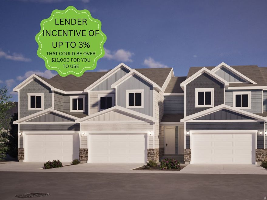 Welcome to Midland Square Townhomes in Roy! These BRAND-NEW 3-bedroom, 2.5 bathroom, townhomes feature 9' ceilings on the main level, granite or quartz countertops, soft-close cabinets, a spacious walk-in pantry with an outlet for appliances, ceiling fan in the living room, abundant kitchen storage and counter work space, LPV throughout main floor, under the stairs storage along with two linen closets upstairs, mudroom area, and 2-car garages. Partially fenced backyard spaces provide added privacy and functionality. The generously sized primary bedrooms include a walk-in closet, ceiling fan, with select homes offering double vanities and large showers, while others feature single vanities with separate tub/shower combinations. Choose from floor plans with unfinished basements for future growth OR options without basements to fit your needs. Enjoy convenient access to shopping, dining, schools, parks, and the FrontRunner. Midland Square offers comfortable, low-maintenance living in a welcoming, community-focused neighborhood.**These townhomes are currently UNDER CONSTRUCTION and as such photos may NOT be representative of this exact home**EXPECTED COMPLETION TIME IS ESTIMATED TO BE AROUND THE END OF MAY**