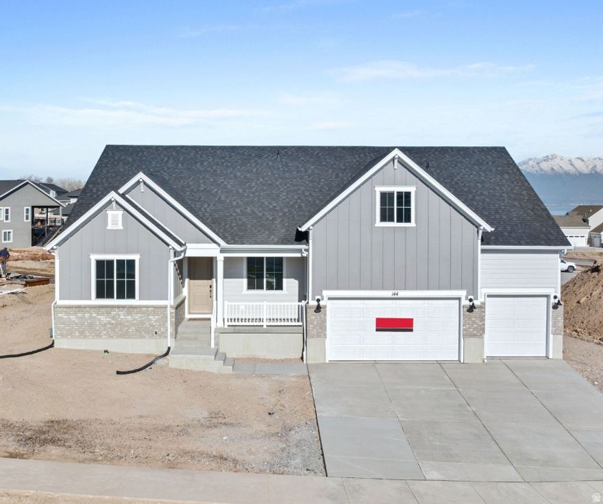 **CONTRACT ON THIS HOME TODAY AND QUALIFY FOR CONVENTIONAL RATES AS LOW AS 3.999%*** Restrictions Apply: Contact Us for More Information**** / Lake front community!! Innovative ranch-style home features a spacious great room & 8 ft. doors. The great room flows into a gourmet kitchen with a center island, and an adjacent sunroom. On the other side of the great room, you'll find a luxurious master suite, boasting a generous bedroom, two walk-in closets, a private bath featuring double sinks, a large soaker tub and separate walk-in shower make this the perfect luxury master bedroom. A study with French doors and two additional bedrooms completes the main floor. This home also has a bedroom with an ensuite bathroom and walk-in closet addition. The basement foundation was completed with the upgraded height of 9 ft.