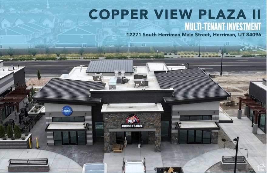 Copper View Plaza Multi Tenant investment  Nothing Bundt Cakes recently signed a 10 year lease, with a 3% rental increase every two lease years. Chubby's Neighborhood Caf recently signed a 121 month lease, with a 2% rental increase every lease year  Strong Tenant Operators  Built in 2025  Do not Disturb Teanants