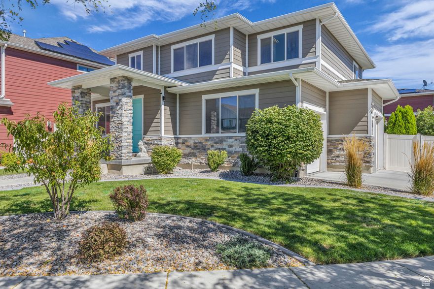 Why pay new construction prices when you can have new construction quality? This immaculate 2017-built home in South Jordan's sought-after Santorini Village offers the modern finishes and thoughtful design of a brand-new build-without the premium price tag or the wait. Located in one of Utah's fastest-growing employment hubs, South Jordan is home to over 27,000 jobs and major employers. With Utah leading the nation in GDP growth & South Jordan's population surging, you're investing in a community experiencing unprecedented economic vitality. This 4-bedroom, 3.5-bath residence on a private corner lot feels brand new inside and out. The main level features a chef-ready kitchen with stainless steel appliances, gas range, walk-in pantry, and seamless indoor-outdoor flow to your patio with firepit. Upstairs, discover a luxurious primary suite with a windowed walk-in closet, dual vanities, and separate soaking tub & shower. Two additional bedrooms, a versatile loft, and conveniently located laundry room complete this level. The finished basement expands your living space with a family room, bonus den (currently a home gym), potential home office space, plus a fourth bedroom and full bath. Santorini Village isn't just a neighborhood-it's a true community. Residents here enjoy frequent HOA-hosted block parties in the community park, creating a close-knit environment. The location offers exceptional convenience within close proximity to community centers, top rated schools, & parks and recreation. Residents have quick access to shopping, dining, and the new Salt Lake Bee's Ballpark, all while being an easy commute to downtown Salt Lake City and Utah's Silicon Slopes tech corridor. In a market where new construction comes at a premium price, this nearly-new home offers the quality and modern living you want, at a price that makes sense. Schedule your showing today and discover why Santorini Village residents love calling this place home.