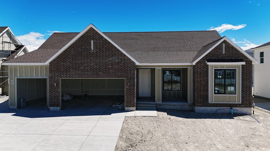 The Autumn floorplan in Sage Park on a West Facing Lot! This highly sought-after rambler offers 3 spacious bedrooms and 2 1/2 bathrooms all on the main level, with a smart, open-concept design and upgrades throughout. Step into the massive great room featuring 12-foot ceilings and a gas fireplace, oversized windows, and seamless flow into the gourmet kitchen with quartz countertops, a gas range, and beautiful finishes throughout. 9-foot ceilings on the Main level, The luxurious primary suite features a vaulted ceilings, a spa-like bathroom featuring a separate soaking tub and walk-in shower, double sinks, and a large walk-in closet. Don't forget the 9' basement with entrance for future ADU.