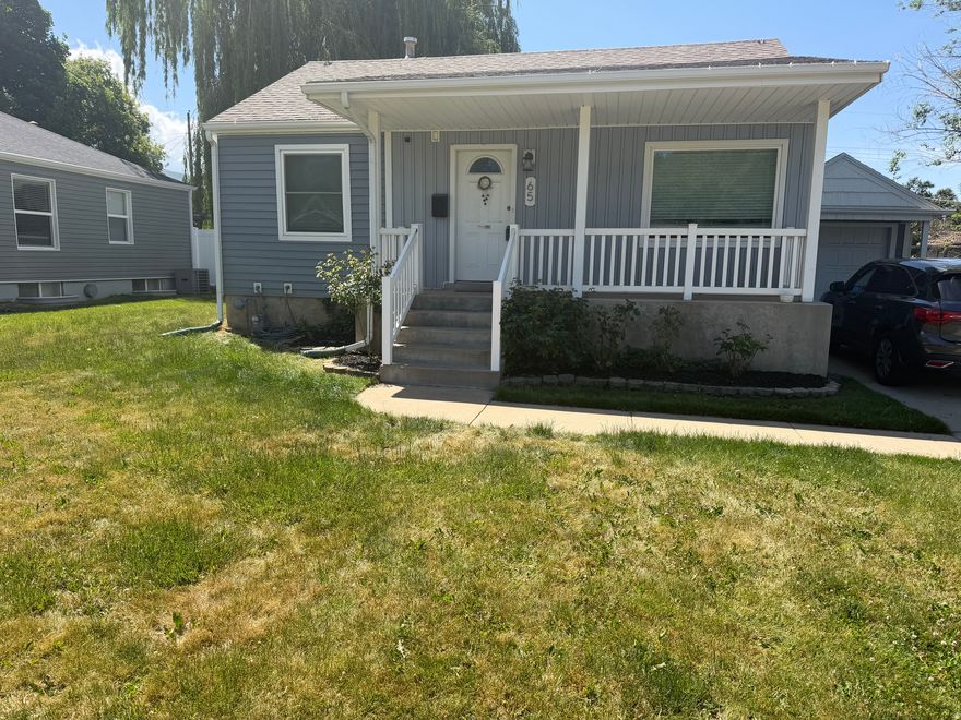 Welcome to this charming home located in the heart of Bountiful, nestled in a quiet neighborhood just minutes from schools, parks, I-15, and a variety of shopping and dining options.  The main floor features a spacious living and dining area filled with natural light, along with a functional kitchen, a full bathroom, one bedroom, and an additional office that can easily serve as a bedroom.  Downstairs, you'll find even more living space with a comfortable family room that includes a built-in office area, an additional bedroom, a  bathroom with a shower, a large laundry area with washer and dryer, and a dedicated storage room.  The detached garage offers convenient parking for one vehicle and extra storage, complete with a newly installed automatic garage door.  Step outside to a fully landscaped and fenced backyard with beautiful mountain views and no backyard neighbors, offering both privacy and space to enjoy. The yard is perfect for entertaining year-round, featuring a large grass area, a concrete pad with a basketball standard, a designated garden space, and a shaded deck-ideal for summer evenings and outdoor gatherings.