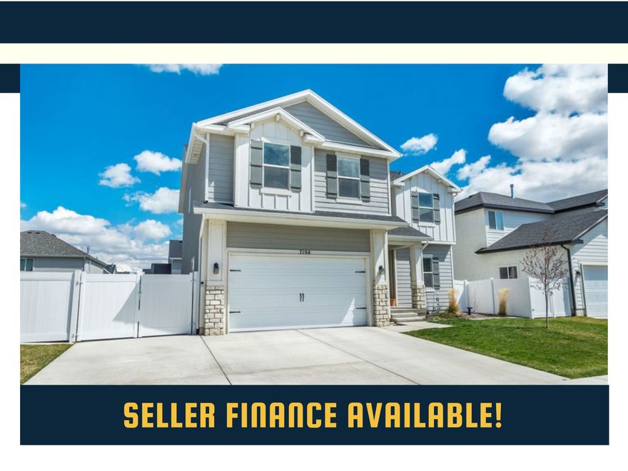 MLS Description: This spacious 6-bedroom, 3.5-bathroom home features a separate mother-in-law apartment with its own entrance, 2 bedrooms, laundry, and a double-lock door for privacy-perfect for rental income or multi-generational living. With ample parking and a versatile layout, the options are endless. Beautifully crafted, this home boasts upgraded cabinets, stylish accents, and 9-foot ceilings on both floors. Lovingly maintained, it offers a move-in-ready, pristine living space. Located in the heart of Eagle Mountain, enjoy easy access to outdoor trails, parks, Silver Lake Elementary, Ridley's Market, and Silver Lake Amphitheater Park. The basement apartment generates $1350/month in rental income, with the tenant covering 1/3 of utilities-an excellent investment opportunity. Seller financing is available with a $200,000 down payment and a 4.99% interest rate, providing a flexible path to ownership. Don't miss out on this exceptional home with great potential!