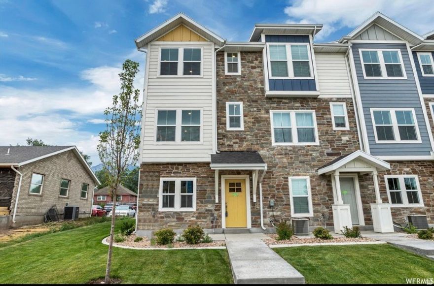 More than 1800 finished square feet with 2 family rooms, 2 master suites with walk-in closets and an over-sized 1 car garage. End Unit which gives you more windows, light and views. Upgraded carpet and vinyl plank flooring w/granite in the kitchen and all baths! Located less than 5 minutes from I-15 making this location perfect for those wanting an easy commute to work or school. Also 5 minutes away is a new grocery store & retail shops.  Walking distance to the elementary school, parks and Main Street shopping  Square footage figures are provided as a courtesy estimate only and were obtained from county.  Buyer is advised to obtain an independent measurement.