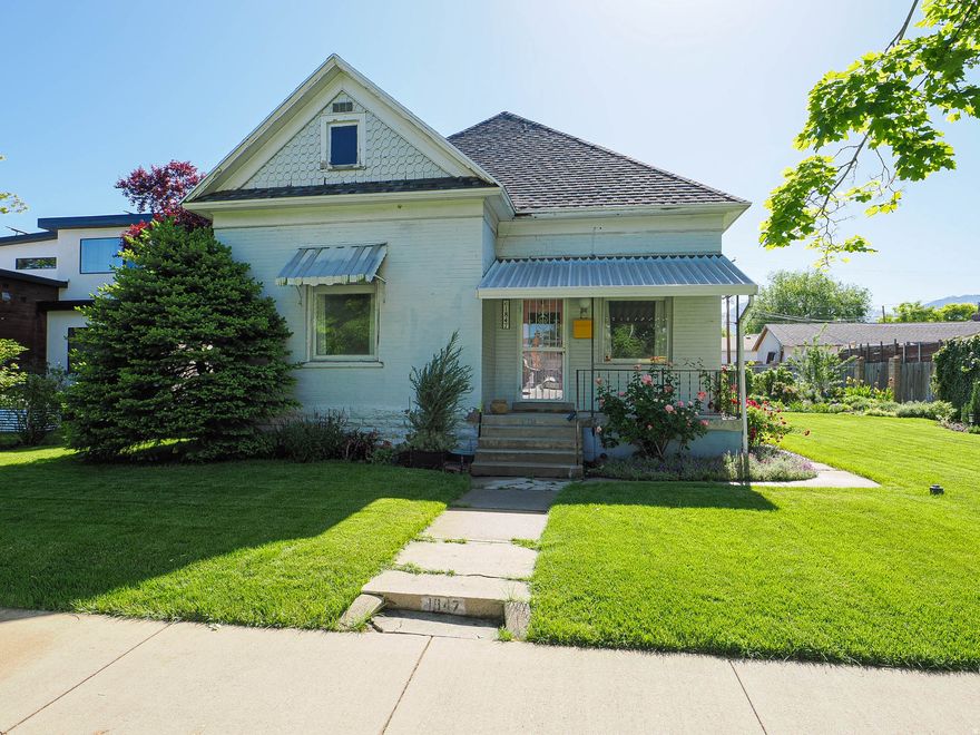 This charming Victorian home on beautiful tree-lined Lake Street has been cared for by the same family for over 100 years! | Original charm shines in the gorgeous oak wood floors, craftsman carpentry, & high ceilings | Spacious floorplan with over 1600 square feet on the main level, 3 large bedrooms, & 2 bathrooms | Updates include fresh paint, new lighting, new LVP flooring, brand new range, and new roof in 2024. | Incredible flat lot with 0.29 acres, immaculately kept garden, huge grassy area, full fencing, full auto sprinklers, and secondary water rights to keep irrigation costs down! | Detached 2-car garage with opener and extra parking in front of the garage | Tall ceilings in basement, some framing done, & plenty of room to finish another bedroom and family room | Wonderful location close to Sugarhouse, downtown SLC, and freeway access! *Square footage figures are provided as a courtesy estimate only and were obtained from tax records.  Buyer is advised to obtain an independent measurement.