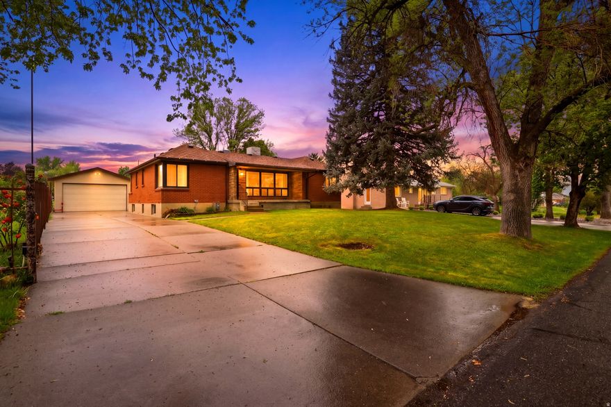 Property is being sold as-is. Tucked away on a quiet dead-end street in Cottonwood Heights, this home offers mountain views and incredible potential. Flexible layout with up to 5 bedrooms-3 upstairs plus an office, and 2 downstairs.  Spacious kitchen features granite countertops and opens to a large living area. The home includes one full bath upstairs, a 3/4 bath off the kitchen, and an additional 3/4 bath in the basement. Lower level offers a generous family room with fireplace, laundry area, and an unfinished room already plumbed for a kitchen and bathroom-ideal for a future mother-in-law apartment or rental setup.  Plenty of storage throughout, including two storage closets and a large storage room beneath the front porch. Enjoy outdoor living with a covered front porch, covered backyard patio, and a fenced yard space. Property sits on a .96-acre lot with triple-pane windows and an automatic sprinkler system.  Excellent location just minutes from I-215 and I-15 with quick access to Big and Little Cottonwood Canyons, plus nearby shopping, dining, and schools. Zoned for residential, horse property, or light agricultural use.  Property must be purchased as a package with the adjacent lot, or the home may be purchased separately at a reduced price. The lot is not available for individual sale. Contact agent for details. Square footage figures are provided as a courtesy estimate only, obtained from county records. Buyer is advised to obtain an independent measurement.