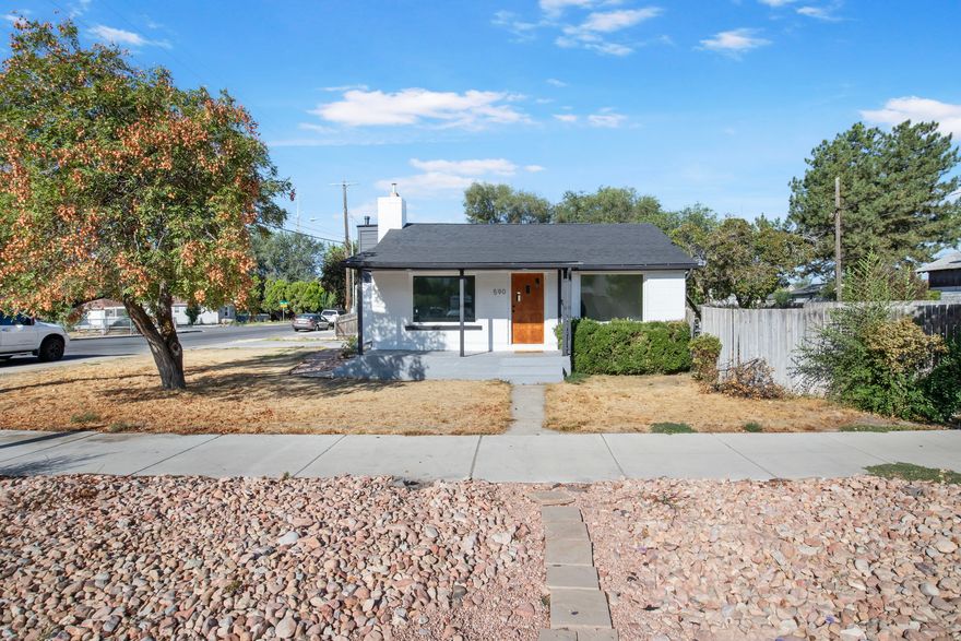 Completely renovated and move-in ready in central Provo. This 2-bed, 1-bath single-level home has been fully updated inside and out, making it an ideal option for buyers who want zero projects. Major upgrades include a brand-new roof, new windows, new A/C, and a fully refreshed interior with new cabinets, new LVP flooring, fresh paint, and modern finishes throughout.  The open living space is bright and functional, with efficient use of all 728 sq ft. The kitchen and bathroom have been fully updated, offering a clean, modern feel that's hard to find at this price point. Situated on a corner lot, the property offers good separation from neighbors, mature trees, and off-street parking. Enjoy a covered front porch for outdoor seating and a storage shed for added utility.  Low maintenance, single-level living close to schools, shopping, BYU, and downtown Provo. Perfect for first-time buyers, downsizers, or investors looking for a turnkey rental.  Square footage figures are provided as courtesy estimates only and were obtained from county records. Buyer is advised to obtain an independent measurement.