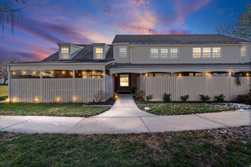 This beautiful townhome features updated kitchens, bathrooms, and flooring with a modern, low-maintenance design. Major upgrades include newer windows, doors, HVAC, and a water heater, offering peace of mind from day one.  The kitchen provides stone countertops, updated appliances, and good storage. Laundry is conveniently located upstairs near the bedrooms. Outside, enjoy a private covered patio in a quiet, landscaped community with walking paths, water features, and access to a pool and clubhouse.