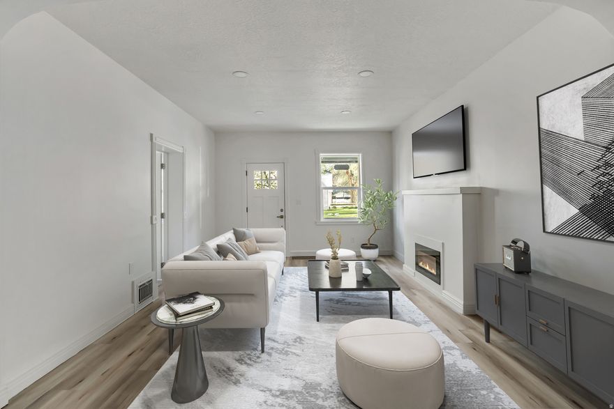 Beautifully updated Ogden home with a bright, open feel throughout. kitchen features modern finishes, stainless steel appliances, and a functional breakfast bar that flows into the main living space. Large family rooms offer plenty of natural light, updated flooring, and a cozy fireplace. The primary suite includes a walk-in closet & private bath... large bedrooms. A built-in desk area upstairs adds great flex space for work or study. Great backyard with new sod & garden space. Move in Ready. Updates throughout.