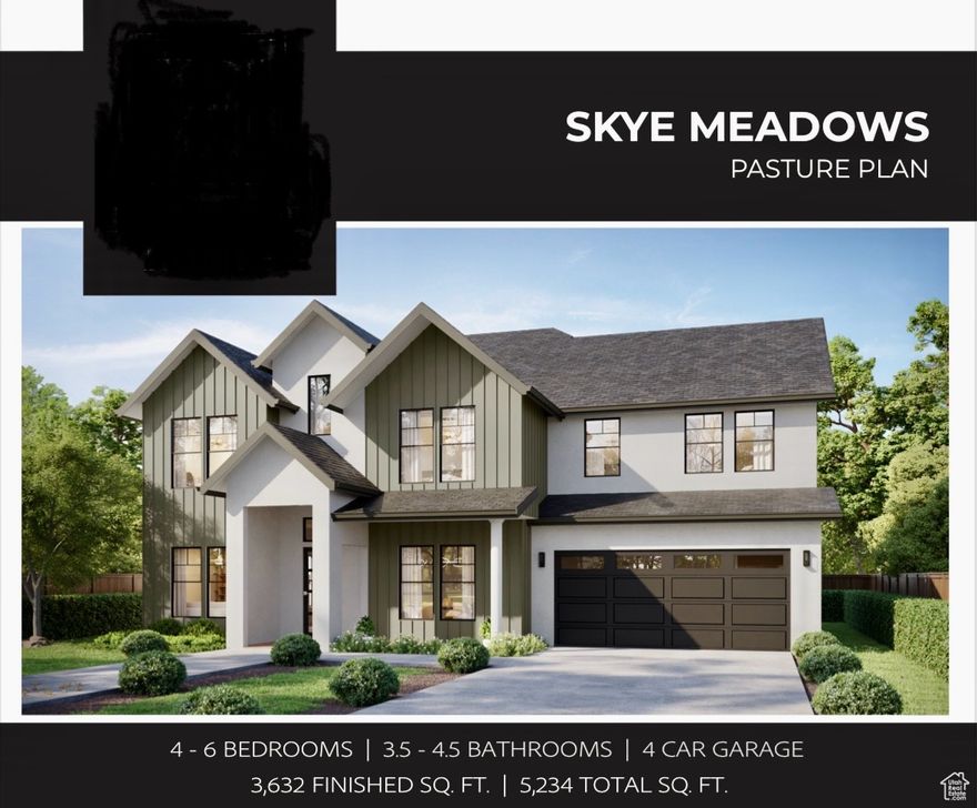 Build this beautiful PASTURE floor plan on one of the last lots remaining in the desireable SKY MEADOWS neighborhood by HILLWOOD HOMES. This is one of our six two-story floor plans that we offer. Our homes come standard with 9 foot ceilings in the basement and on the main floor, this floor plan features cathedral ceilings in the great room. 8 foot doors, quartz countertops, stainless steel appliances, free standing tub in primary suite. The builder offers many included features that make these homes feel elegant, classy, and timeless. Some lots do have lot premiums.