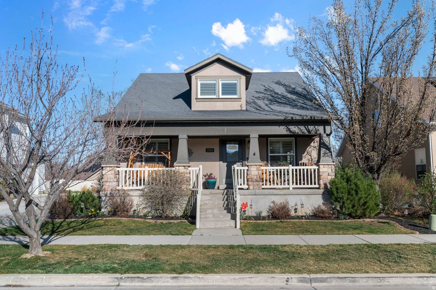 Welcome to this charming Daybreak bungalow! This home offers the perfect blend of comfort, lifestyle, and move-in ready convenience - all in one of South Jordan's most sought-after communities.  From the moment you arrive, the inviting front porch sets the tone for relaxed living and friendly neighborhood charm. Inside, you'll find bright, open living spaces designed for everyday living and effortless entertaining. The floor plan features 4 bedrooms, 3 and 1/2 bathrooms, and a versatile loft - ideal for a home office, playroom, or cozy retreat.  The fully finished basement adds incredible flexibility with a wet bar and entertainment space, perfect for movie nights, game nights, or multi-generational living.  Major updates provide peace of mind and true move-in readiness, including:  - New, top of the line, furnace & A/C (2023)  - Water heater (2022)  - Kitchen appliances replaced in 2025  - Plantation shutters throughout (2022)  Step outside to enjoy a private backyard perfect for BBQs and summer evenings. Take advantage of everything Daybreak living offers - lakes, walking and biking trails, parks, restaurants, pools, fitness centers, and year-round community events just minutes from your door. HOA even includes internet service for added value.   Motivated sellers - priced to sell and ready for a quick closing.  Take a virtual walk through now by viewing the matterport tour!  Square footage figures are provided as a courtesy estimate only and were obtained from county.  Buyer is advised to obtain an independent measurement.