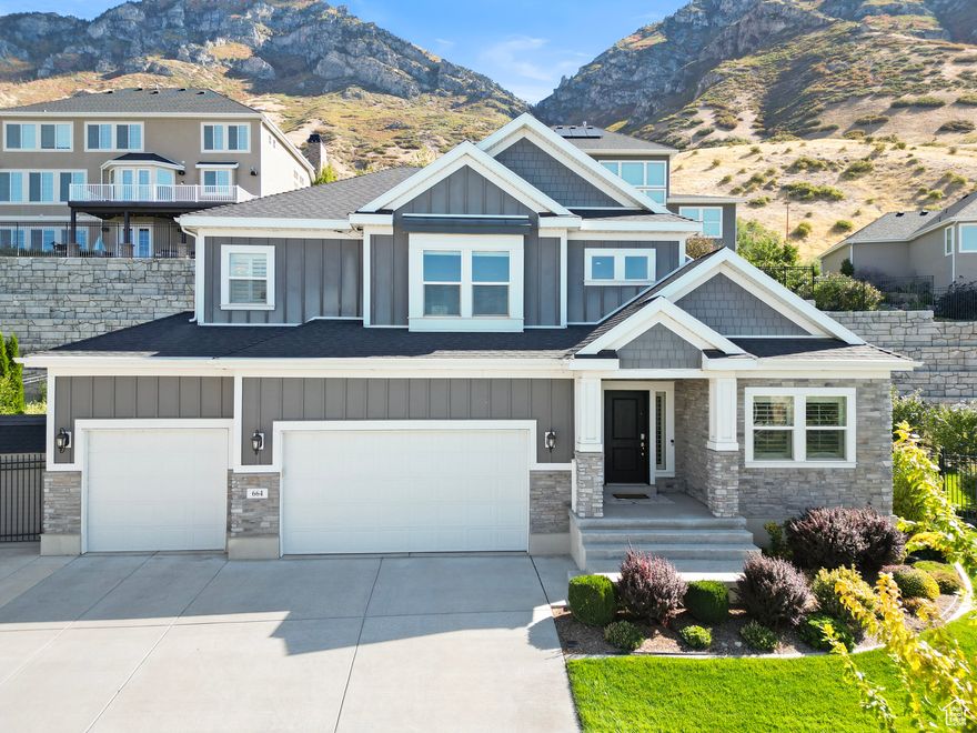 Nestled in the Foothill Park subdivision on Provo's east bench, this home takes full advantage of its setting with sweeping valley and mountain views. Inside, the open layout shines with a large great room and an oversized kitchen designed for entertaining. With 5 bedrooms, 3.5 bathrooms, and a private office, the home offers plenty of space while still feeling warm and inviting. Every detail has been so well cared for, it shows like new. Step outside to a spacious deck-perfect for enjoying the views and gathering with friends. Homes in this neighborhood are rare to find, and this one is move-in ready.   Square footage figures are provided as a courtesy estimate only and were obtained from County Records .  Buyer is advised to obtain an independent measurement.
