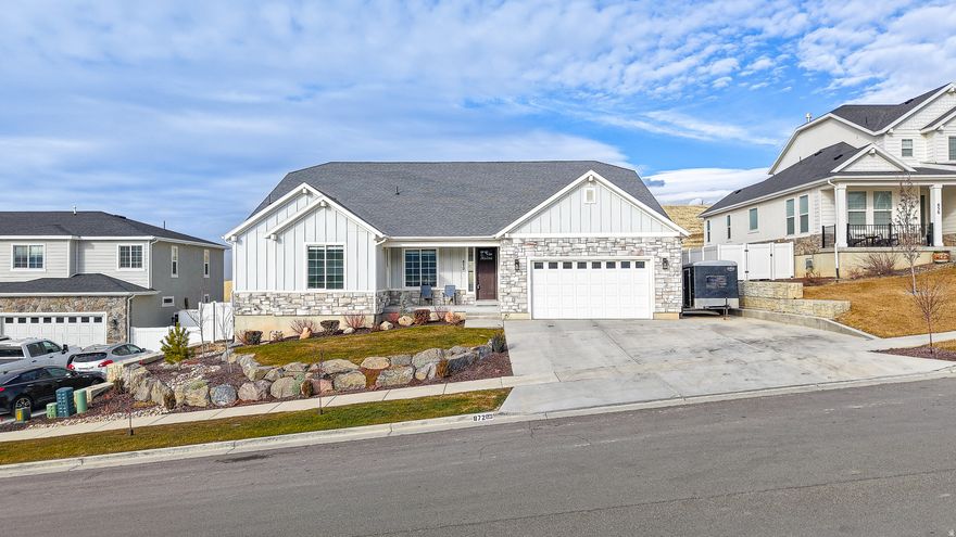 *Be sure to click the tour button for the 3D tour* Luxury Mapleton Rambler with Sweeping Mountain Views & Open Pasture Backdrop! This stunning large rambler in Mapleton blends refined design with peaceful, open-country living. A thoughtfully designed open floor plan is complemented by a bright entry and private study. The spacious chef's kitchen is both beautiful and functional, featuring stainless steel appliances, premium finishes, generous counter space, and an oversized walk-in pantry-ideal for entertaining and everyday living. The primary suite is a true retreat, offering a spa-like bathroom with expansive space to unwind and a large walk-in closet designed with both elegance and organization in mind. High-quality finishes and attention to detail are felt throughout the home, enhancing comfort and sophistication. Enjoy unparalleled privacy as the home backs to a massive open field where the only neighbors are horses, creating a serene and exclusive setting. Breathtaking mountain views provide a dramatic backdrop and a sense of escape, all while being conveniently located in the heart of Mapleton. Come take a private tour and feel the magic of Mapleton! OPEN HOUSE 1/31 FROM 11-1